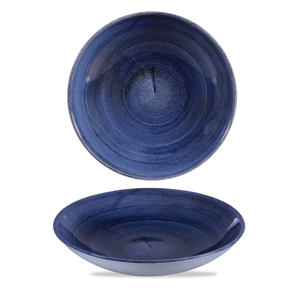 Teller tief coup 24,8cm 1136ml STONECAST PATINA cobalt blue