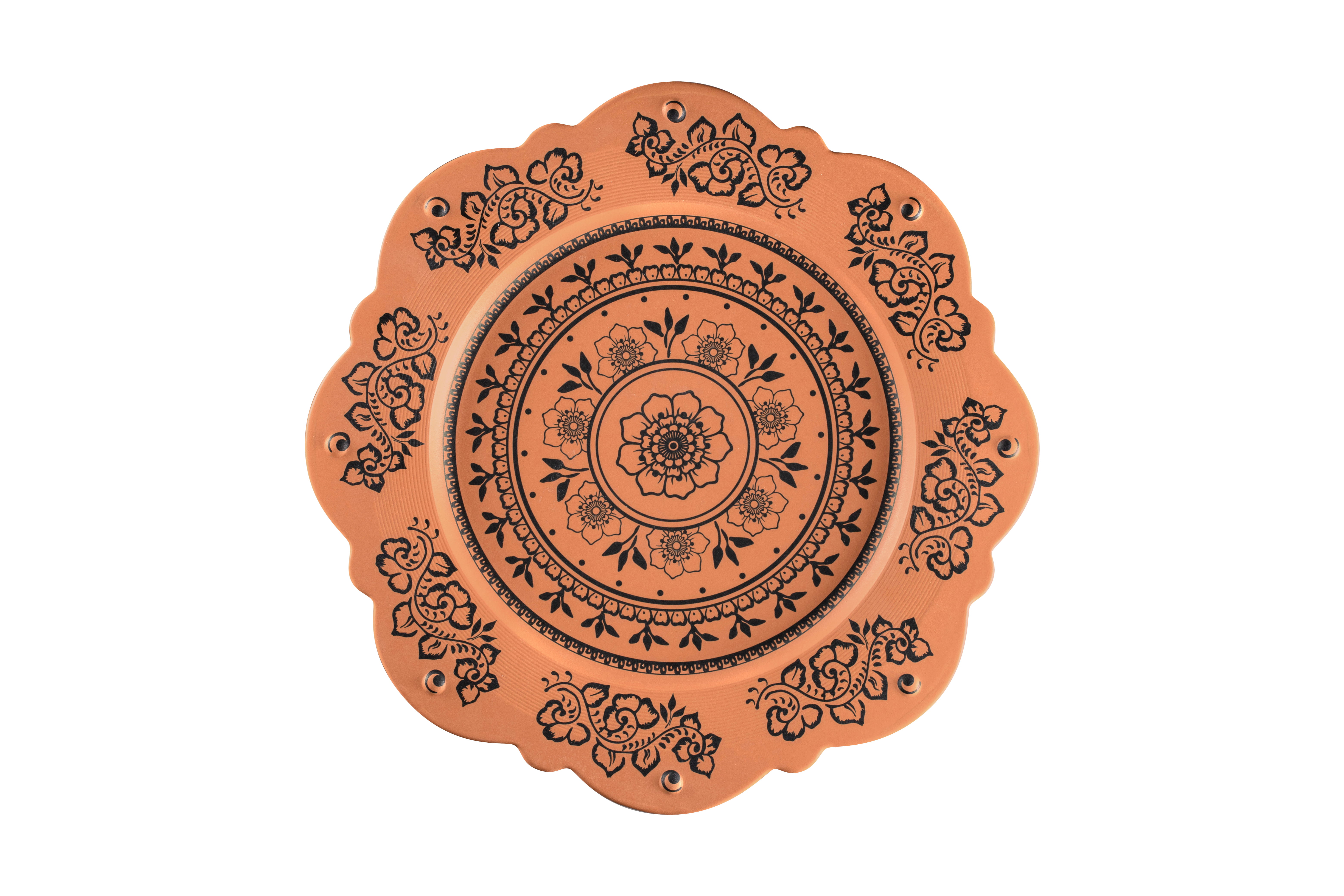 Teller festoniert Ø33,1cm H2,4cm TERO ALEXANDRIA decorated terracotta