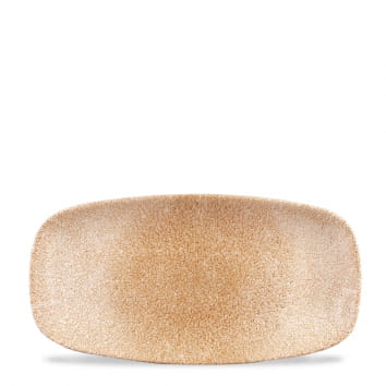 Platte eckig 29,8x15,3cm RAKU garnet orange