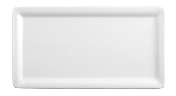 Platte eckig mit Fahne 32,5x17,6cm BUFFET GOURMET weiß
