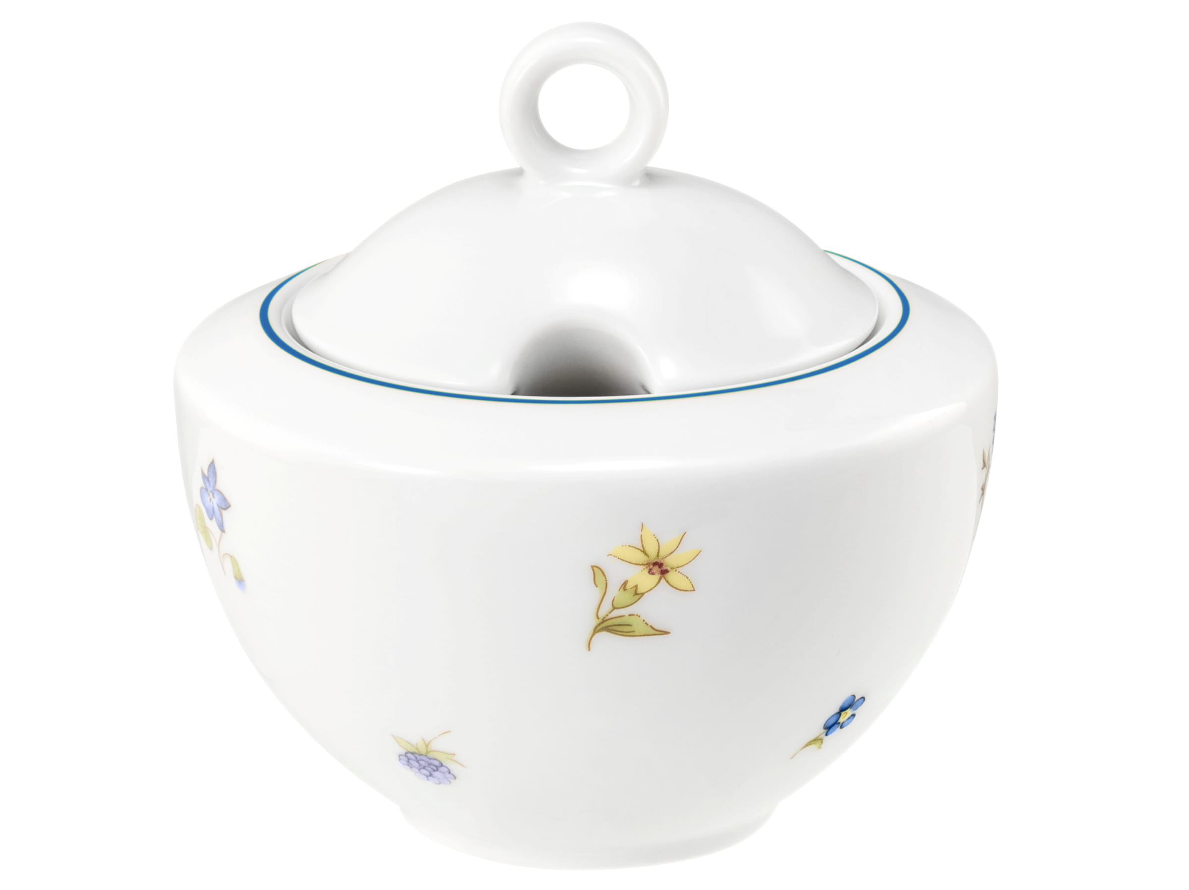 Zuckerdose rund 2 0,28l COMMUNITY streublume blaue linie