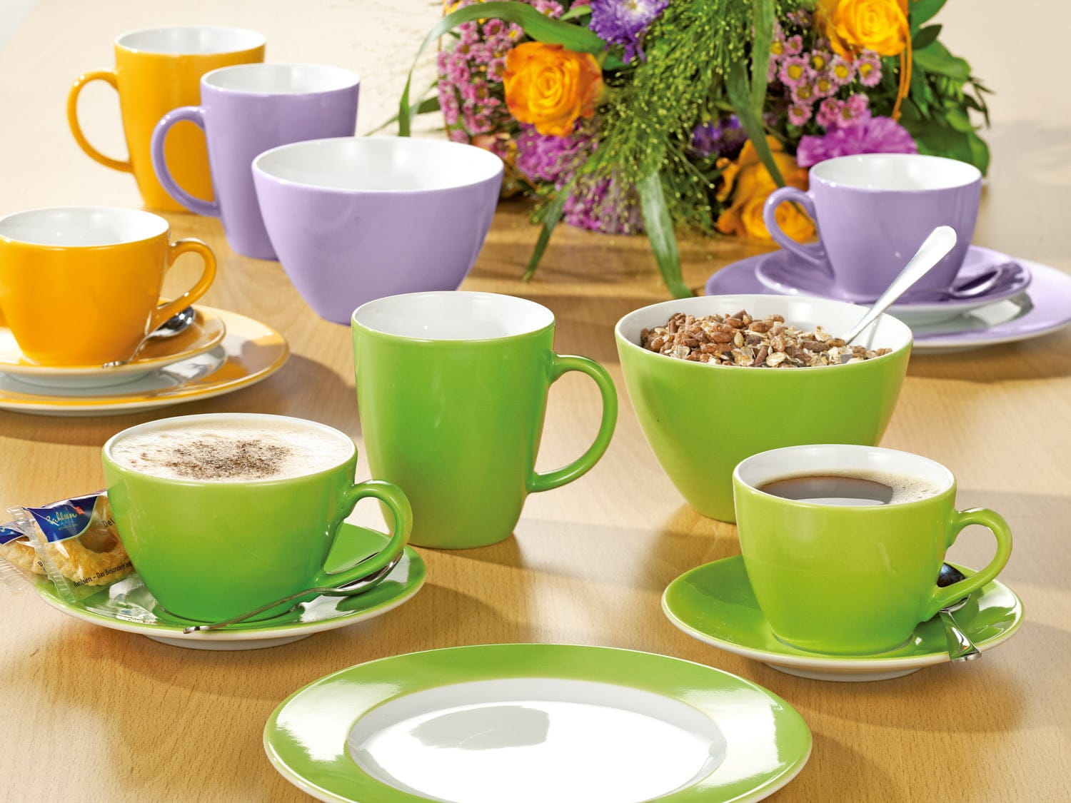 Espressotasse mit Untertasse 0,1L COFFEESHOP grün