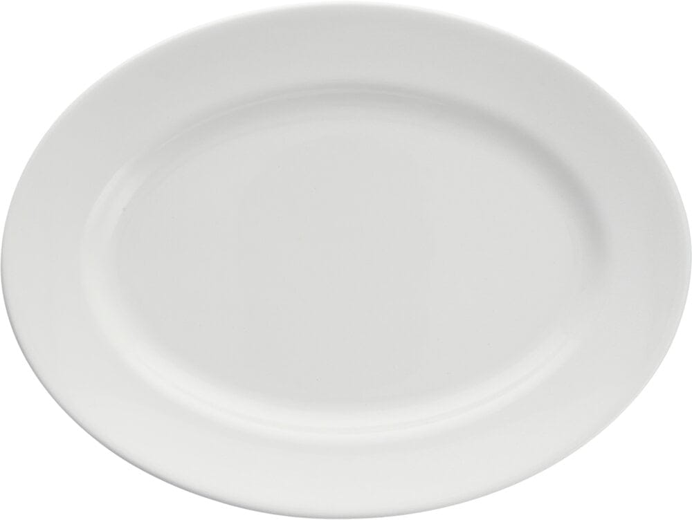 Platte oval Fahne 29cm SNOW