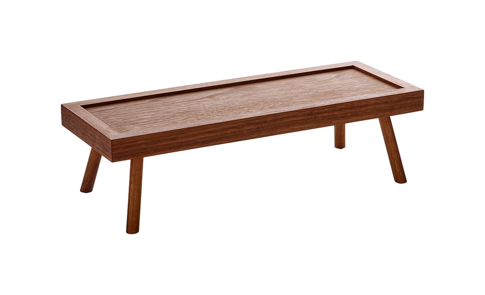 Präsenter rechteckig 36x13cm H 8cm ANANTI nußbaum