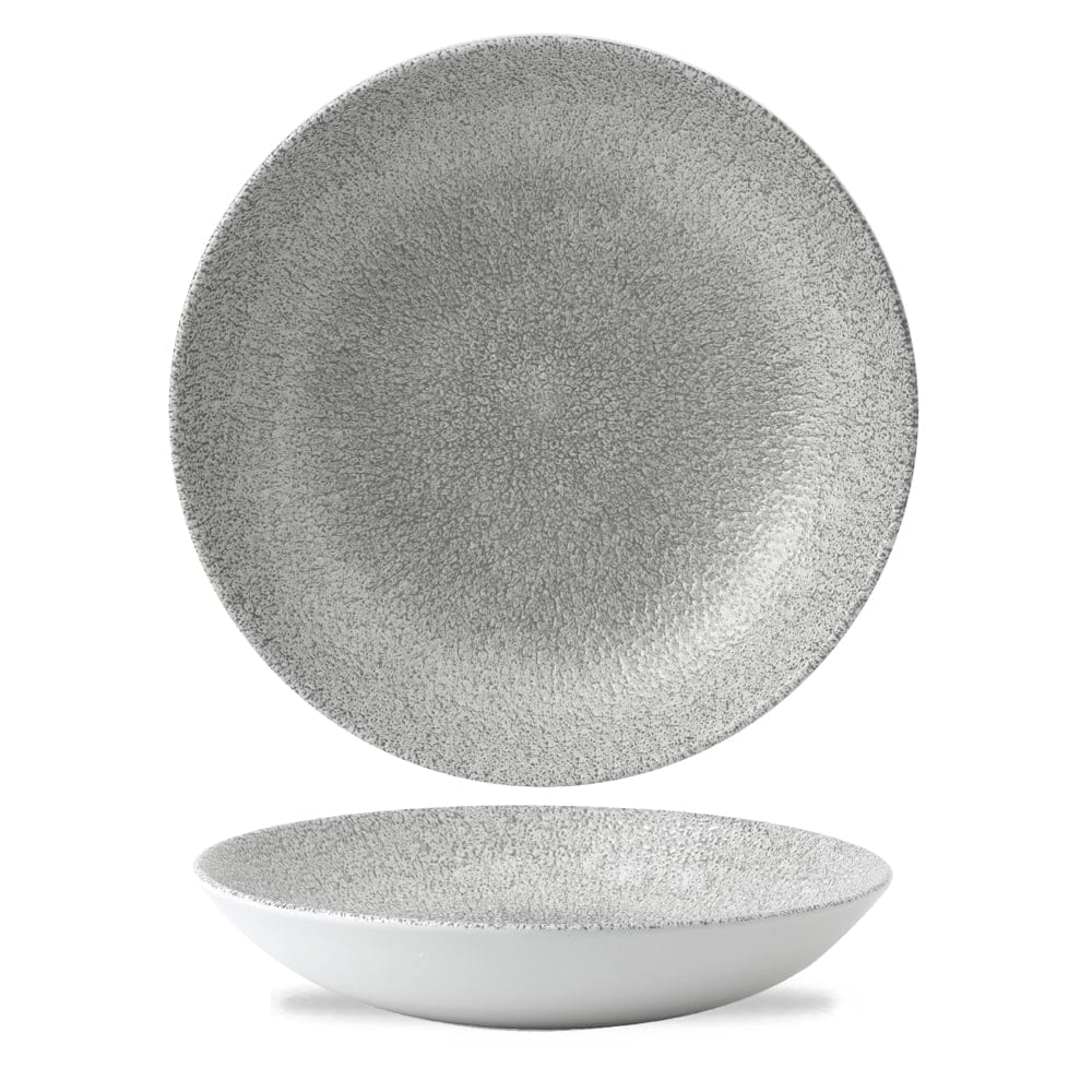 Teller tief coup 24,8cm RAKU Jasper grey
