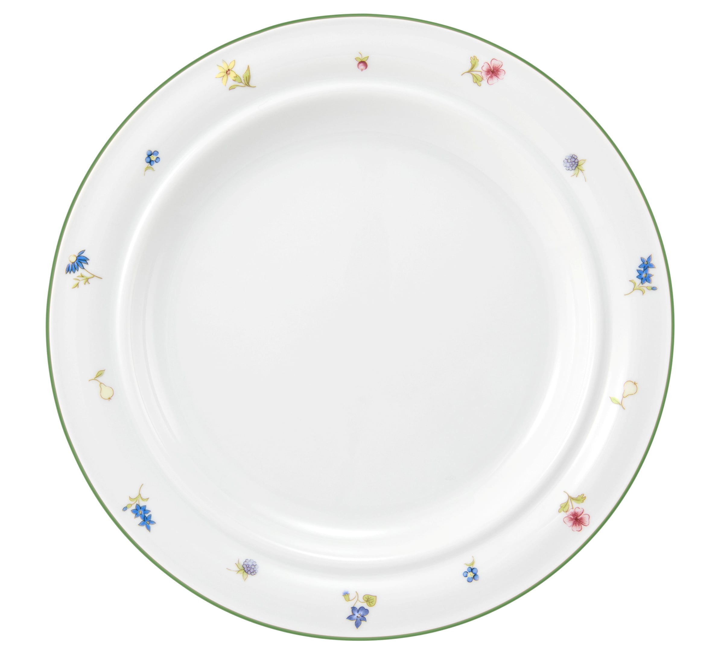 Systemteller rund flach 25,5cm COMMUNITY streublume grüne linie