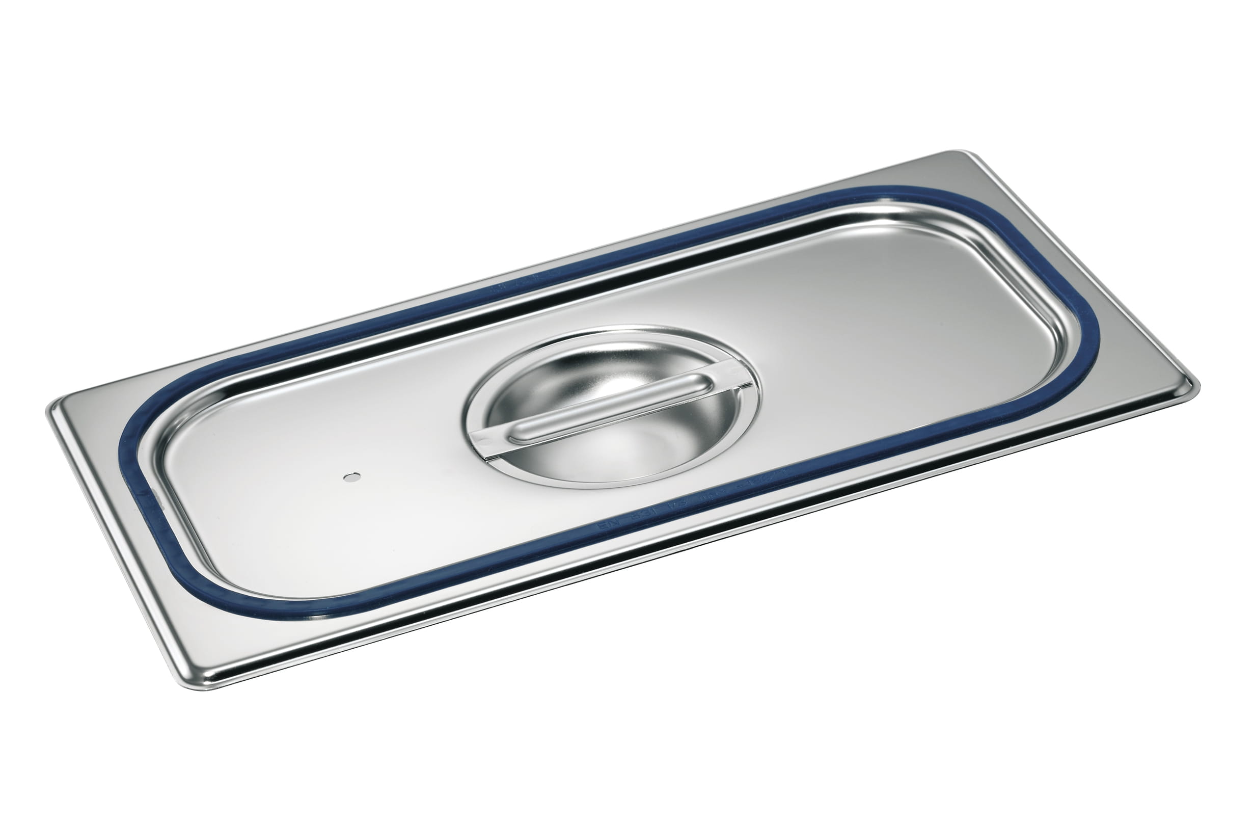 GN-Deckel 1/3 mit Silikondichtung und Griff 18/10
