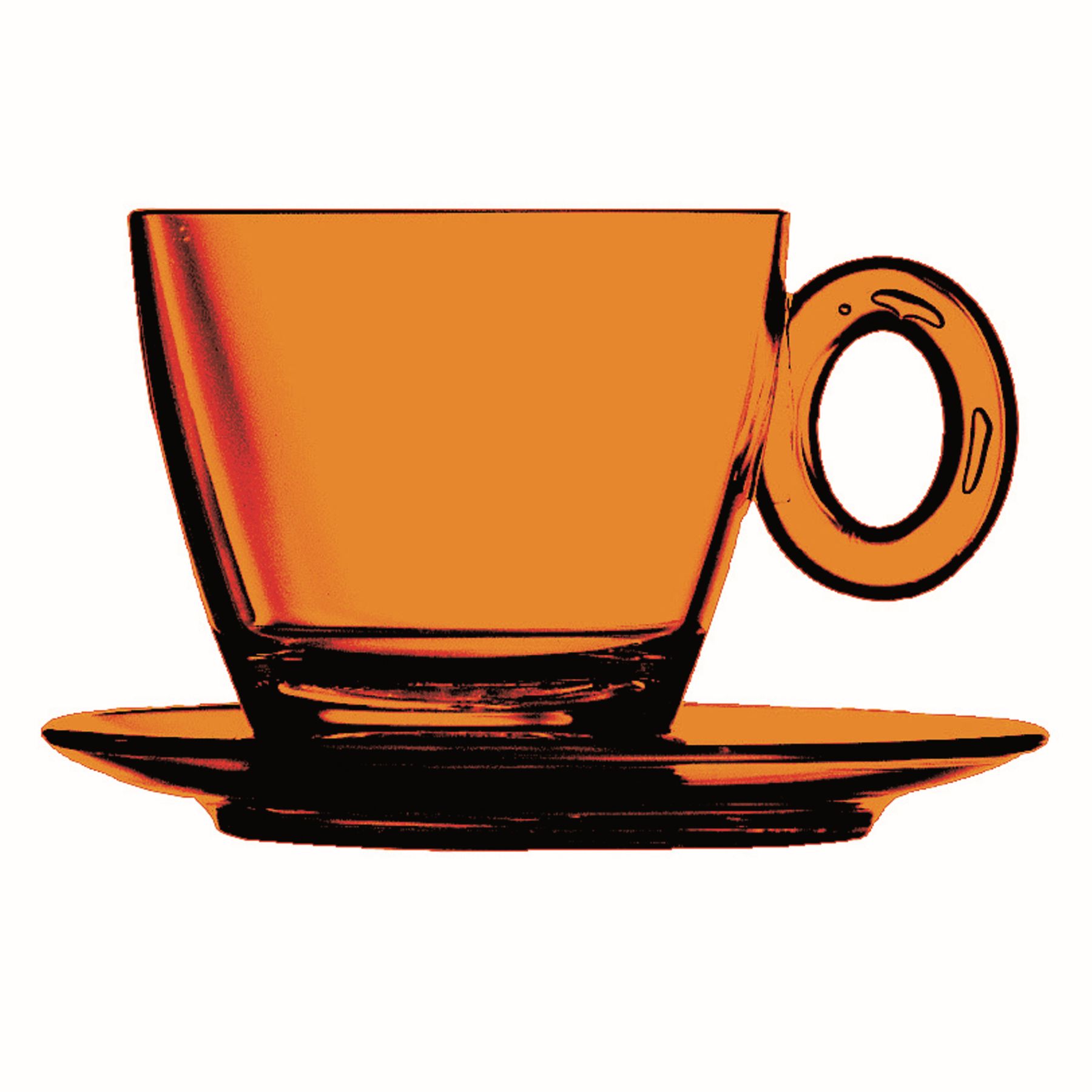 Milchkaffeetasse 0,27l PC AMBER / ORANGE UNO