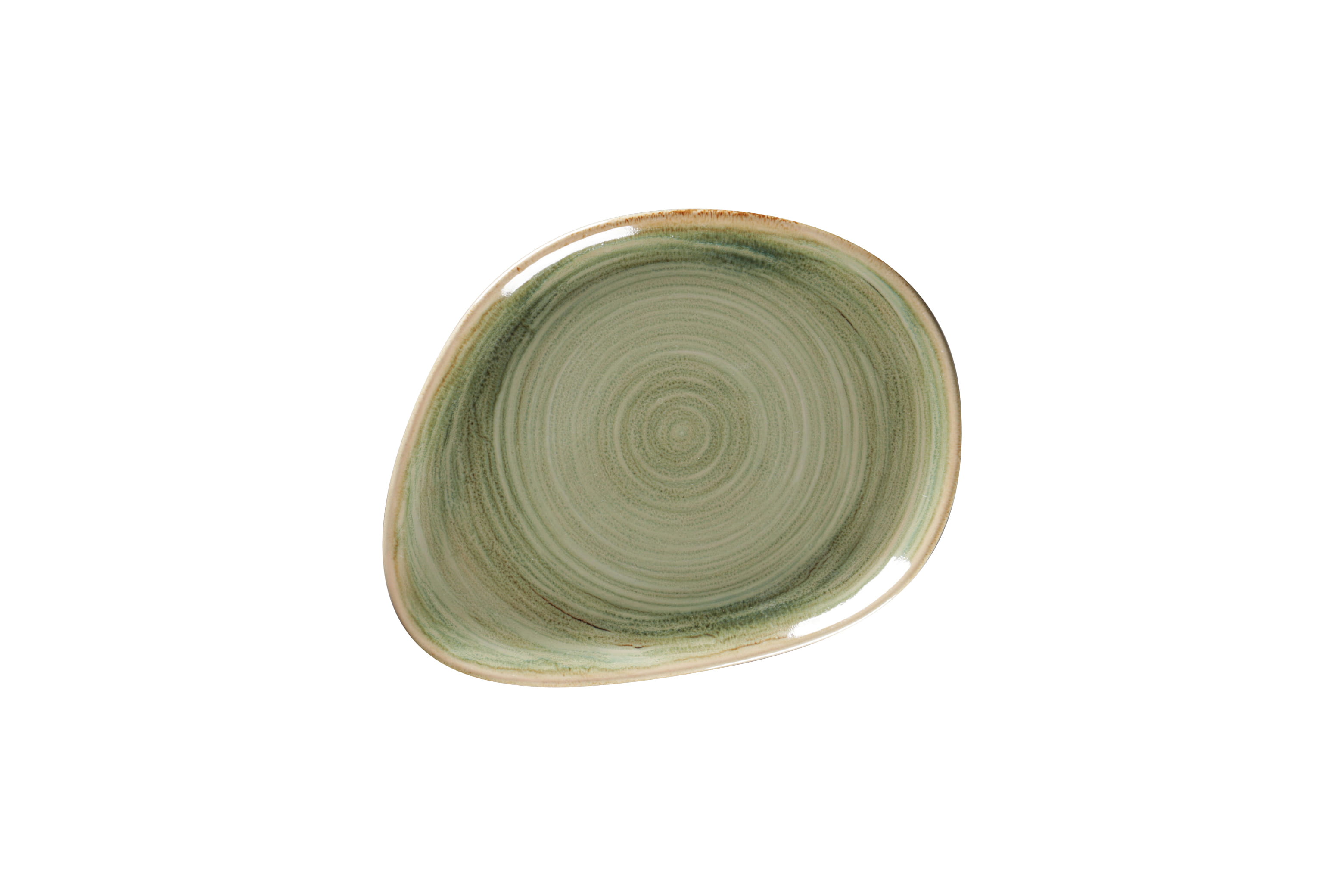 Teller organisch 22x16,7cm RAKSTONE SPOT emerald green