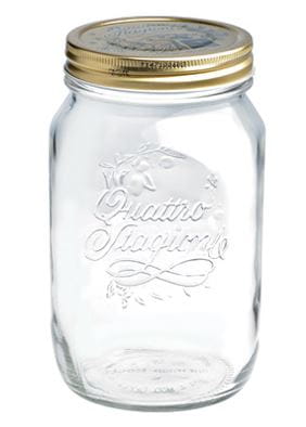 Einmachglas 1000ml mit Deckel QUATTRO STAGIONI