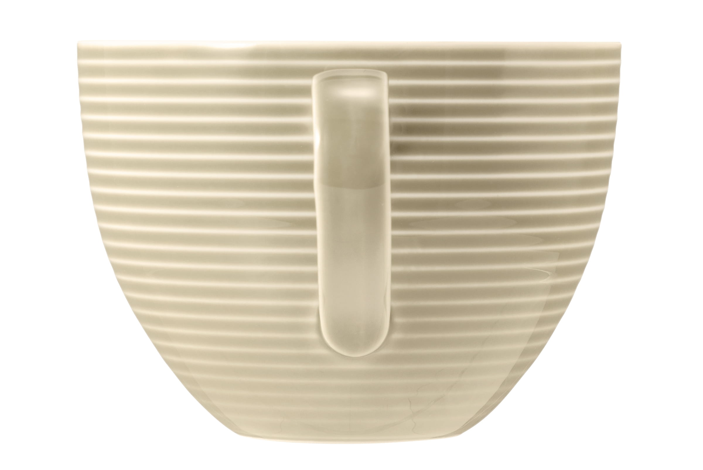 Milchkaffeetasse rund mit Relief 0,35l mit Relief BEAT sandbeige