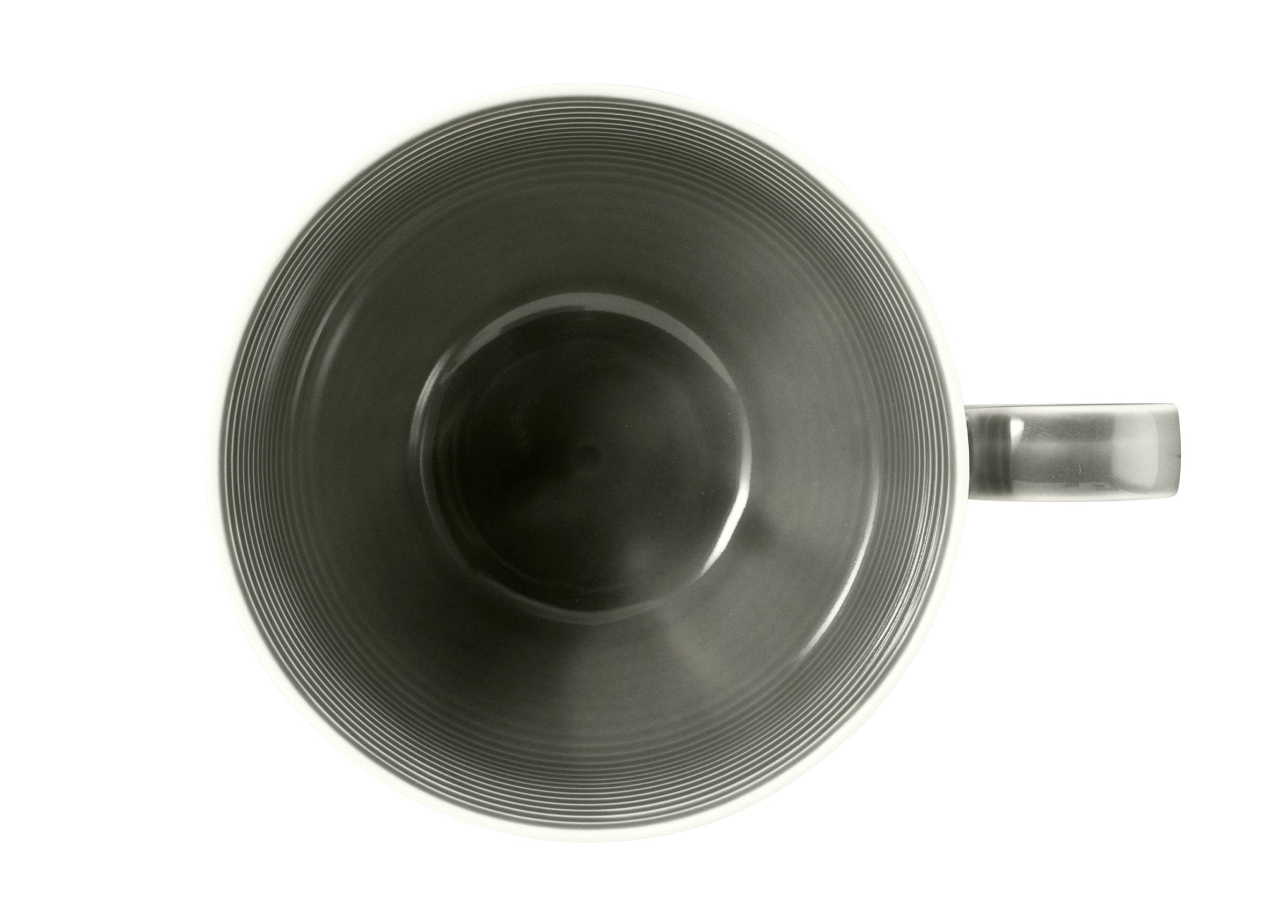 Milchkaffeetasse rund mit Relief 0,35l mit Relief BEAT perlgrau