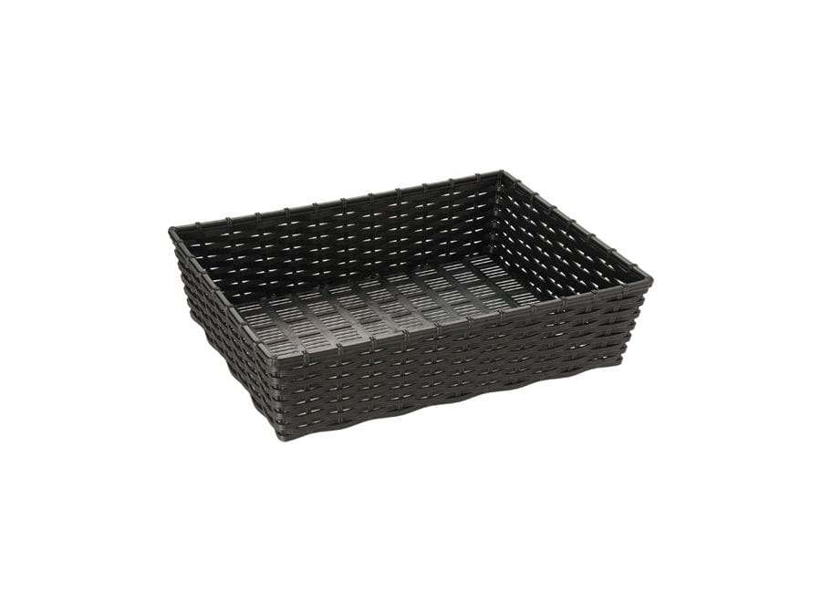 Korb 39,5x29,5cm H:10cm WICKER-LOOK schwarz