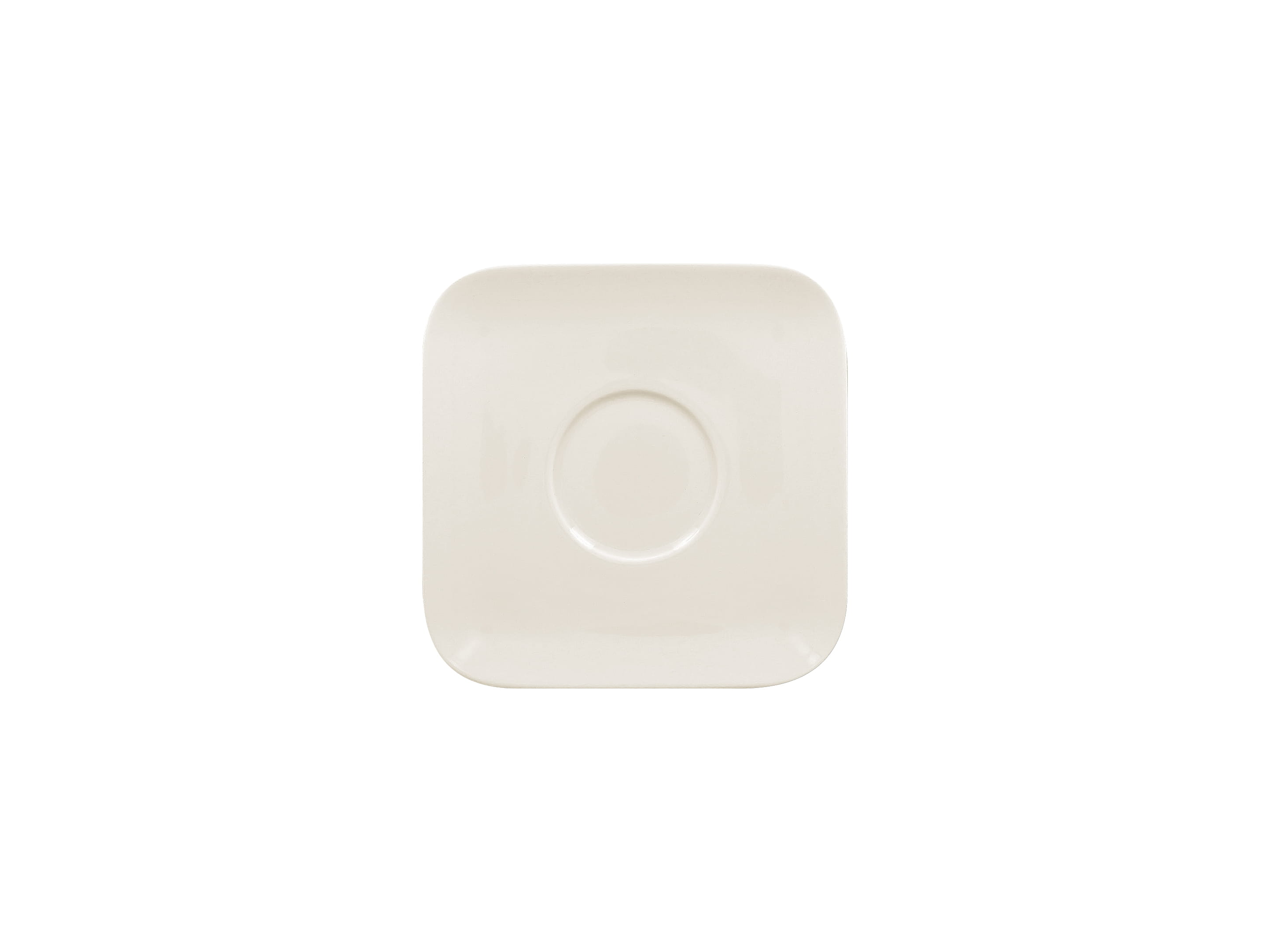 Platte eckig 1 Ring 18x18x1,5cm AUREA white