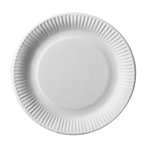 100 Stück Pappteller rund Ø23cm PURE weiss