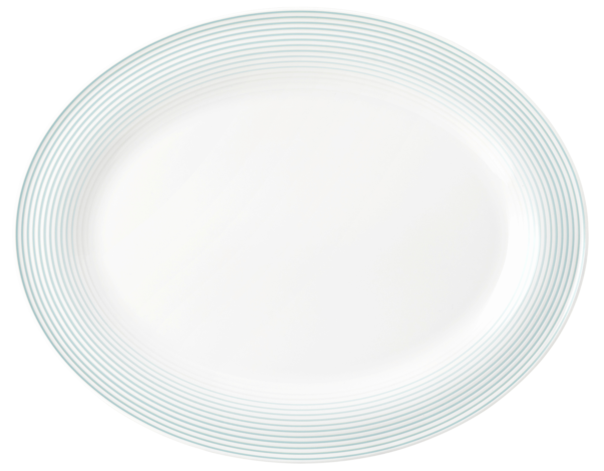 Platte oval mit Relief oval 35cm BLUES arktisblau