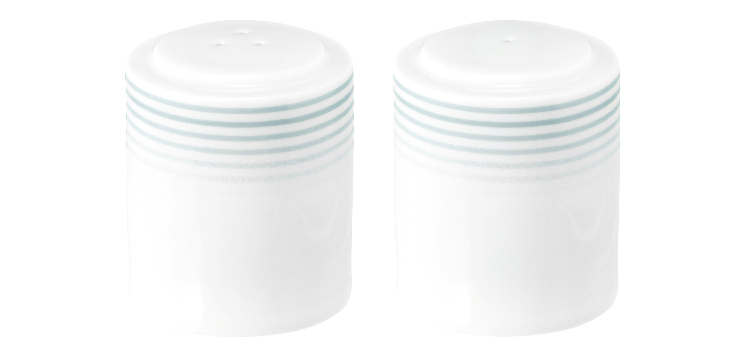 Garnitur rund Salz und Pfeffer (glatt) BLUES arktisblau