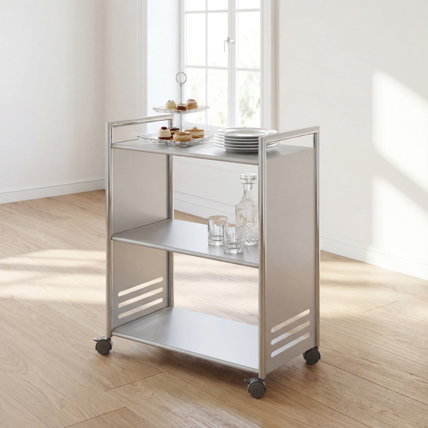 Servierwagen Traglast max. 25kg VANCOUVER silber