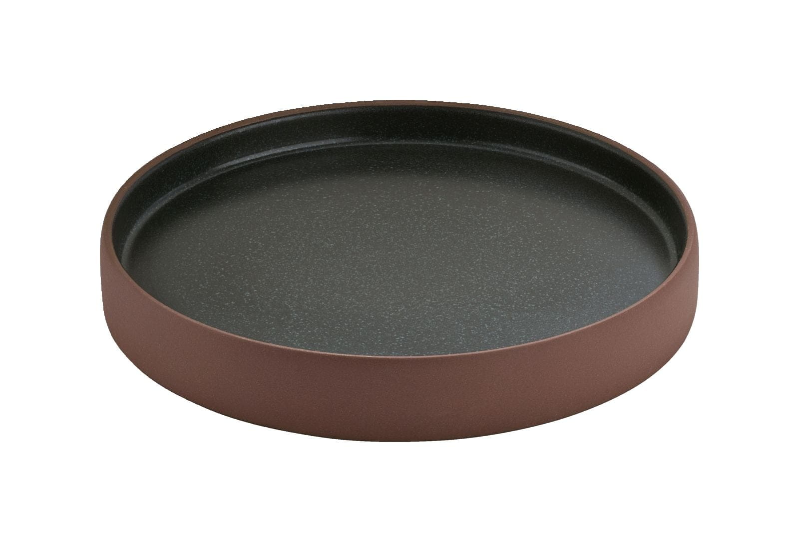 Teller flach halbtief rund 21cm 2in1 braun/schwarz