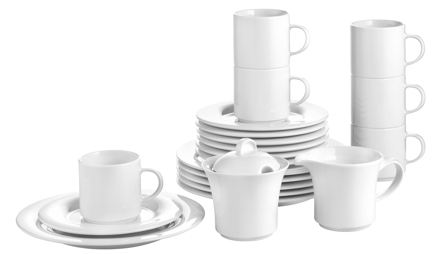 20-teilig Sparset Kaffeeservice Seltmann SAVOY weiß