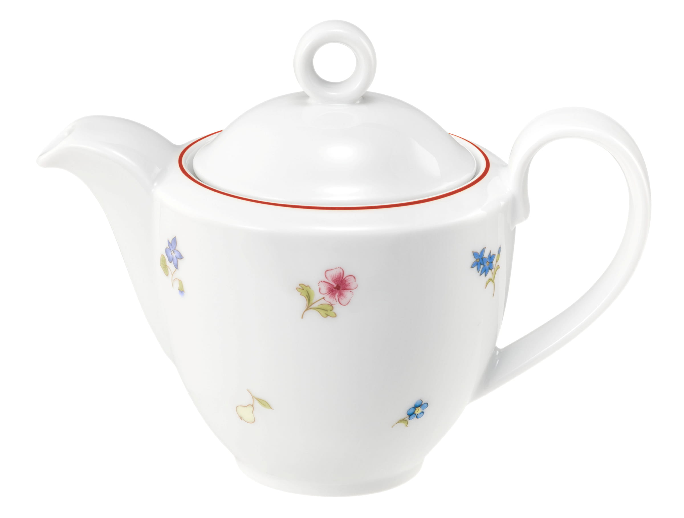 Kaffeekanne rund 1 0,38l COMMUNITY streublume rote linie