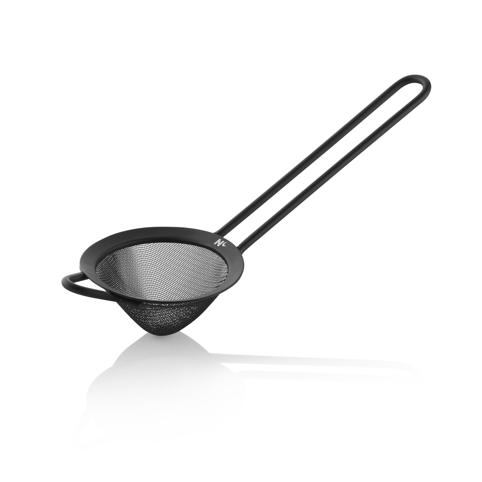 Feinmaschiges Sieb Ø9cm 25,5cm NOCTURN 18/8 schwarz matt