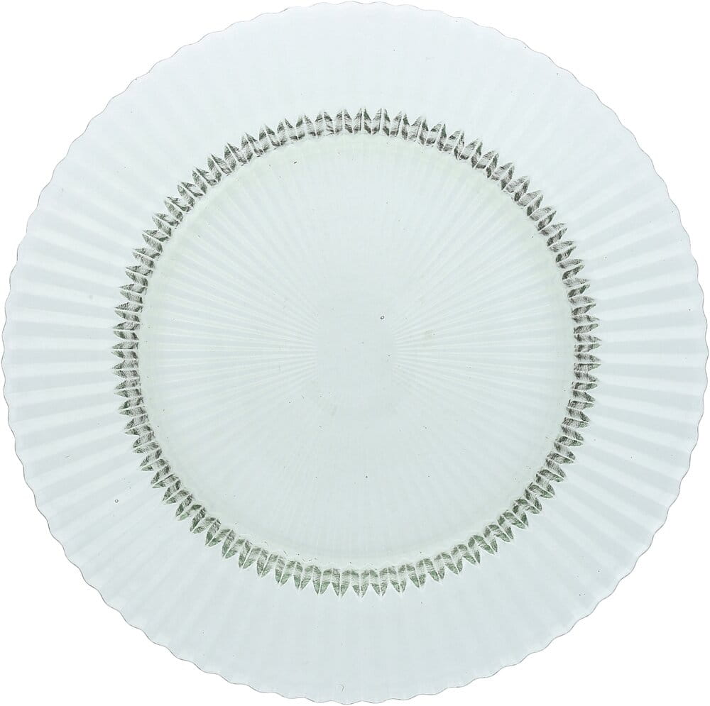 Glasteller flach 32,5cm ARCHIE salbeigrün