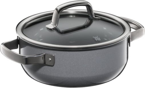 Bratentopf mit Glasdeckel 20cm FUSIONTEC mineral platinum