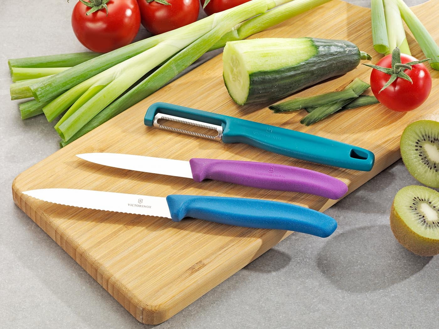 2 Stück Gemüsemesser mit Sparschäler