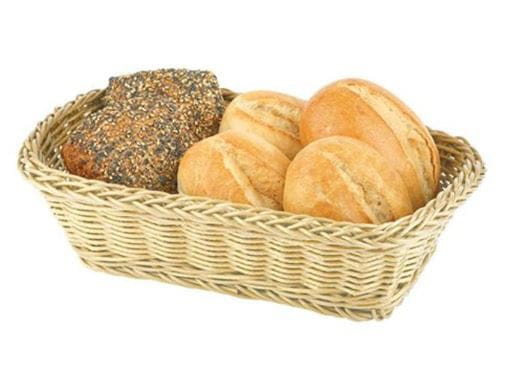 Tischkorb eckig 31,5x22cm H:8,5cm ECONOMIC beige