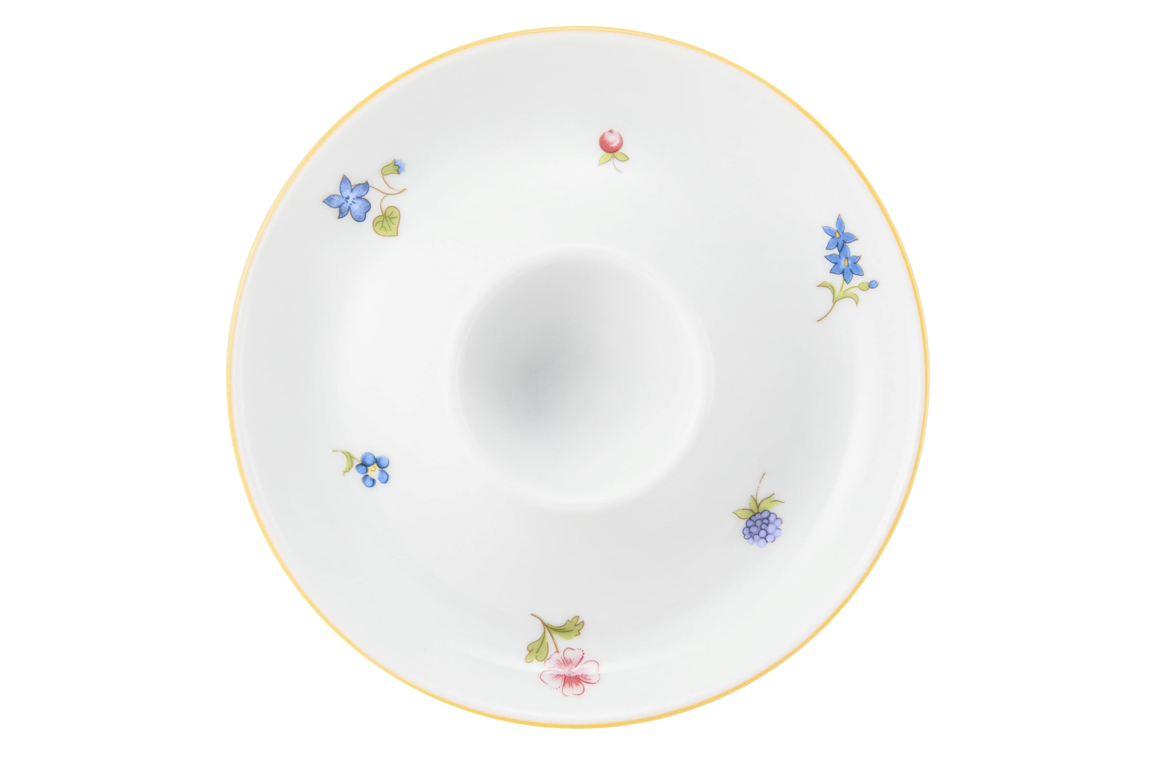 Eierbecher rund mit Ablage COMMUNITY streublume gelbe linie