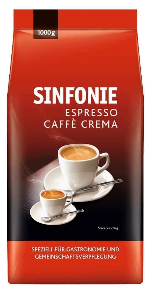 Jacobs SINFONIE Espresso Caffé Crema Inhalt: 1 kg, ganze Hybridbohnen