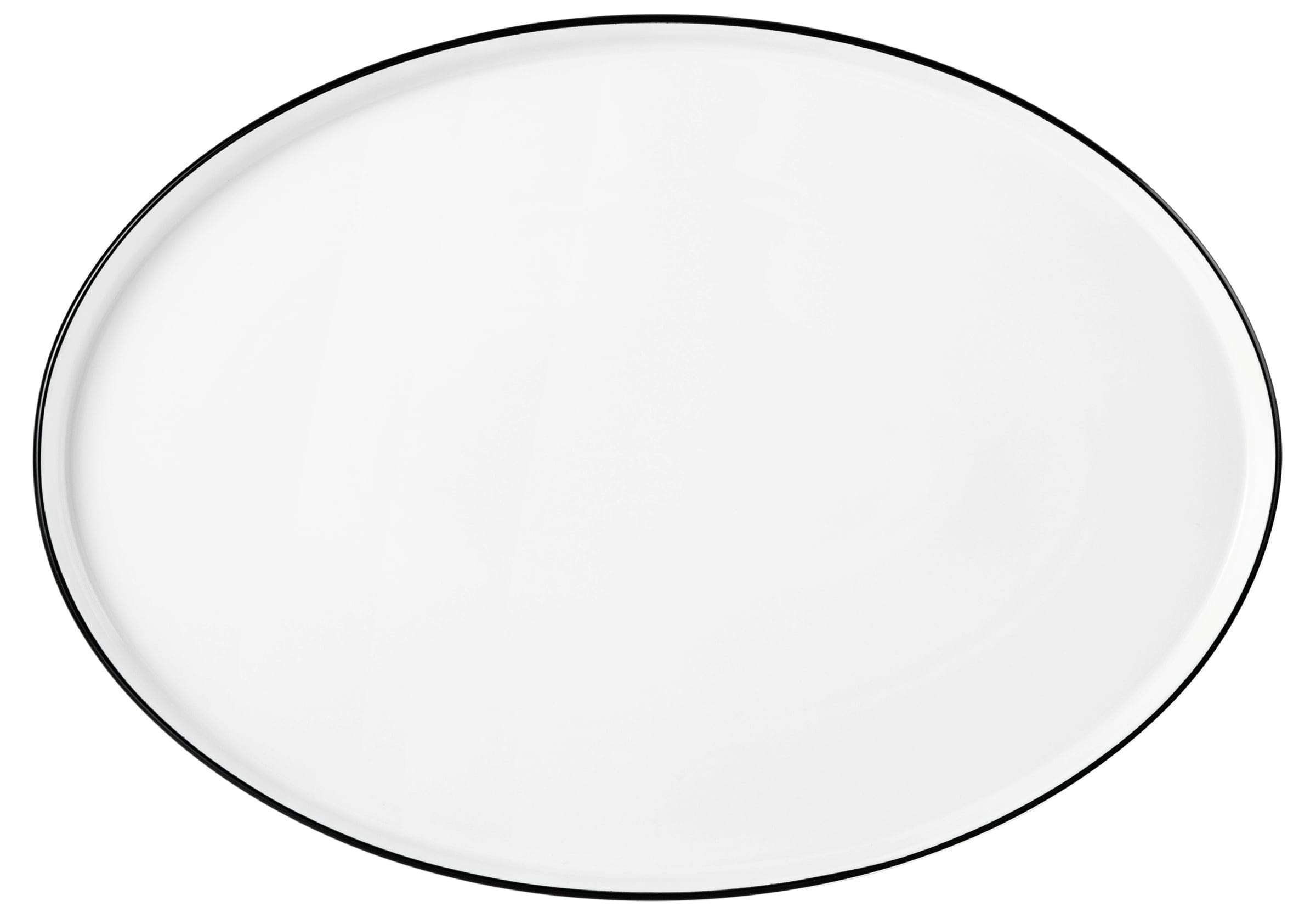 Teller oval flach oval 36cm M5398-36x26 GOOD MOOD black line