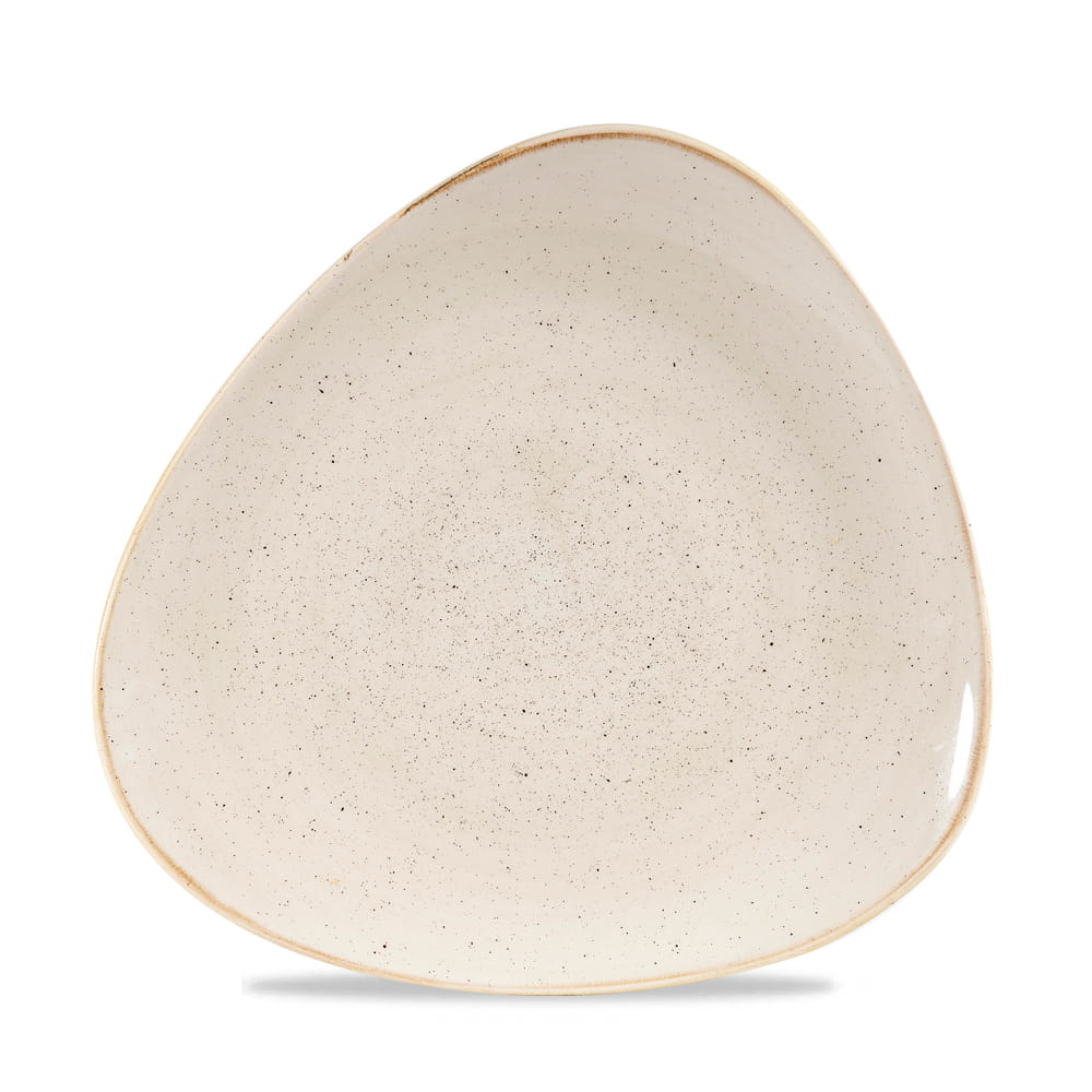 Teller flach dreieckig 26,5cm STONECAST nutmeg cream
