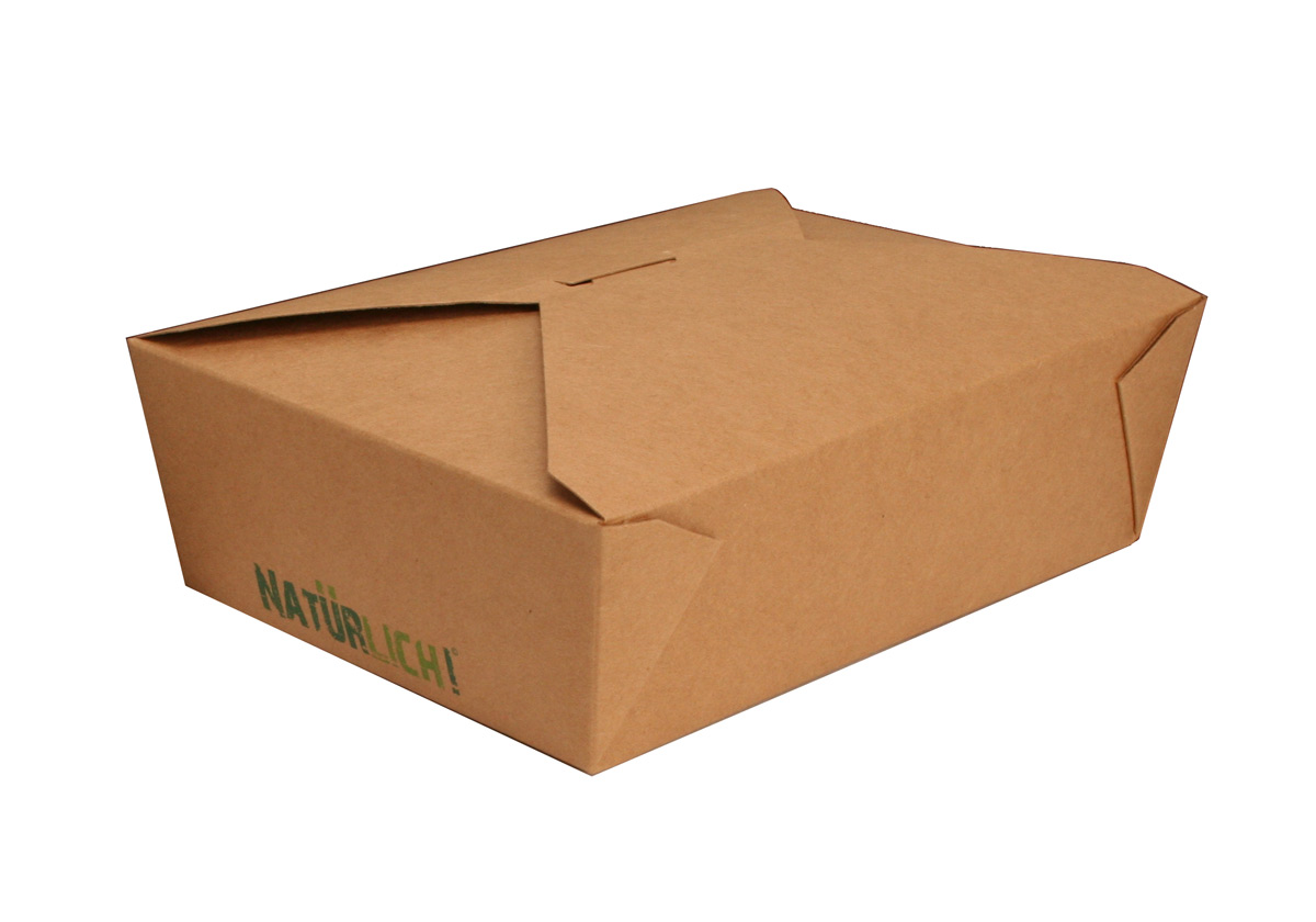 50 Stück Bio-Boxen Nr.3 1800ml KRAFT braun