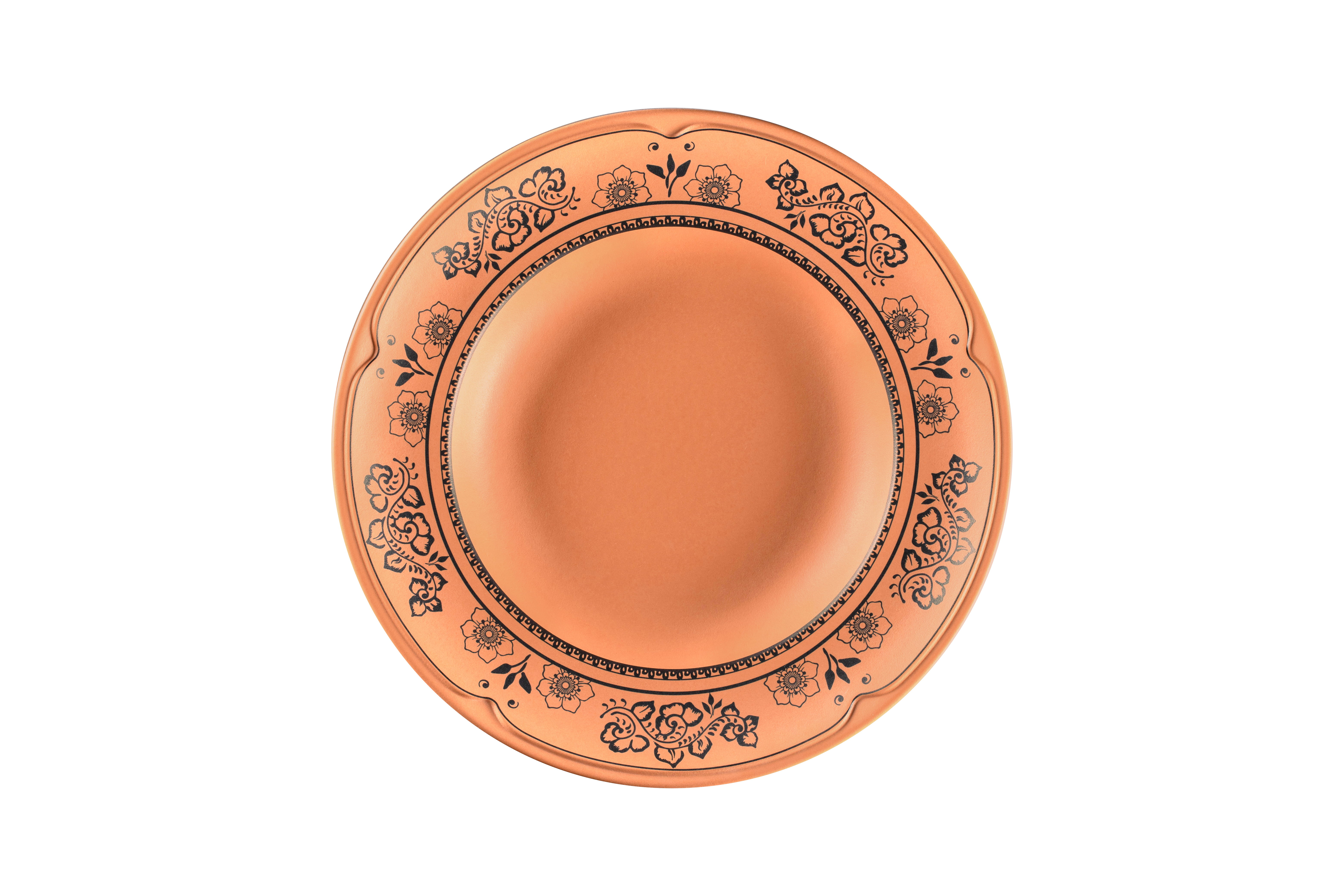 Teller tief Ø30cm H4,4cm 0,56L TERO ALEXANDRIA decorated terracotta