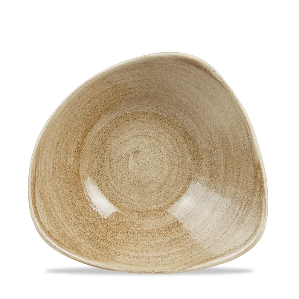 Schale dreieckig 24cm STONECAST PATINA antique taupe