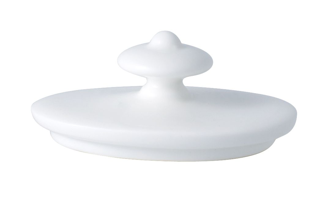 Weißer Zuckerdosendeckel 0,15l Stella aus Hotelporzellan von Villeroy & Boch für Gastronomie, spülmaschinen- und mikrowellengeeignet