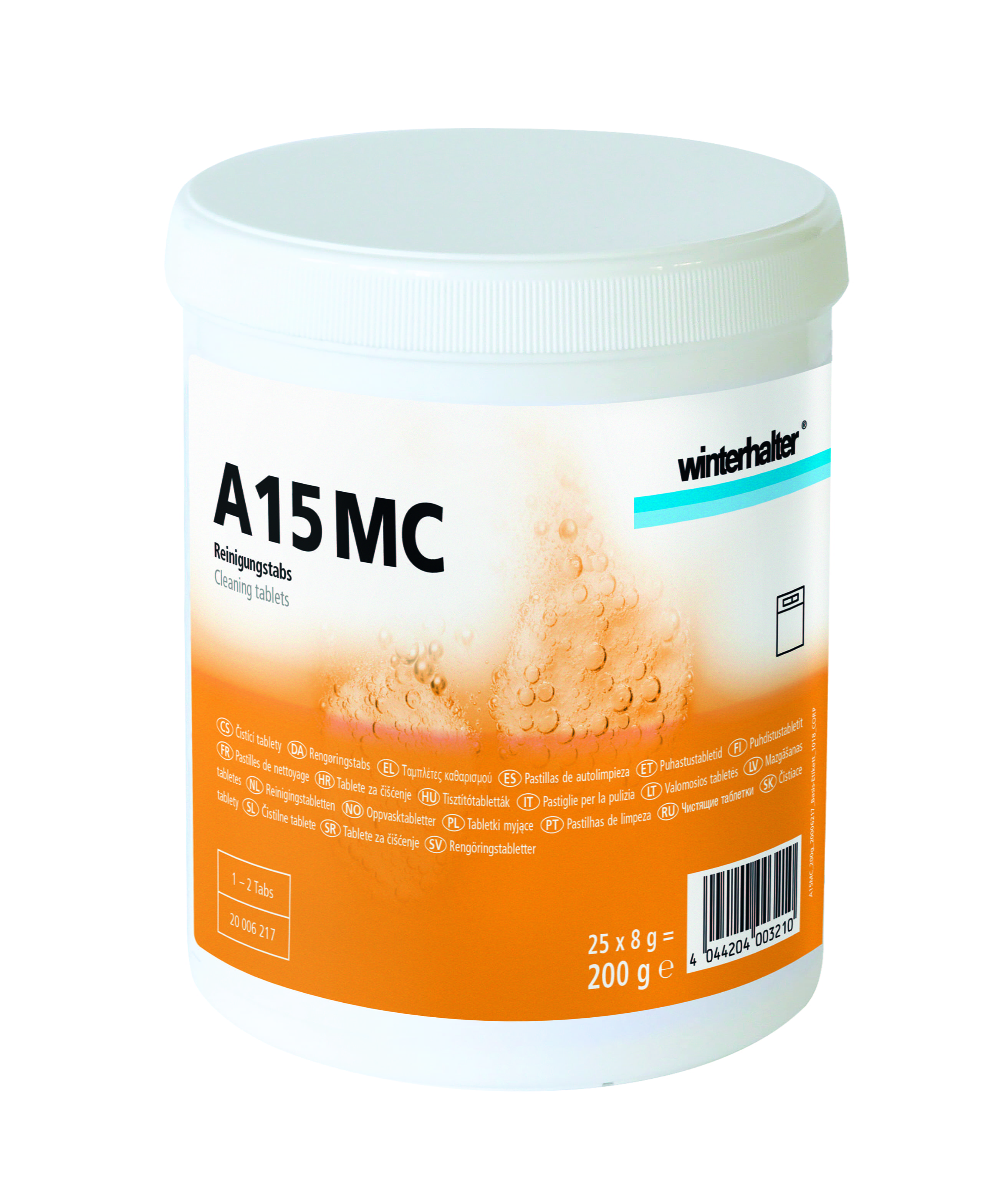 25 Stück Reinigungstabs A 15 MC 0,20 kg Dose