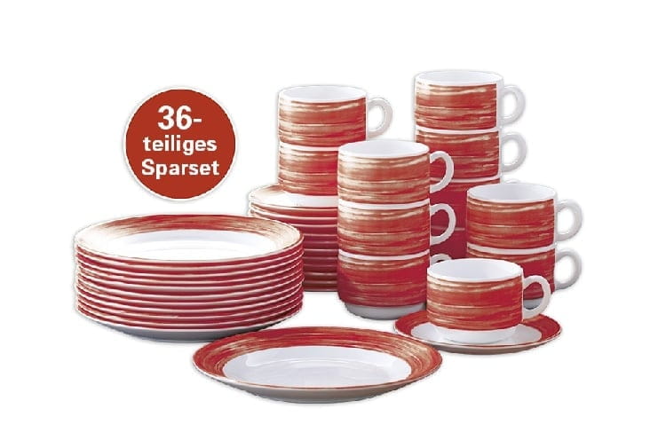 36-teilig SPARSET BRUSH cherry