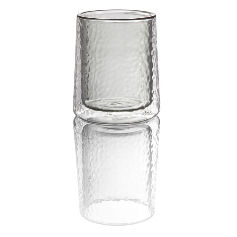 Glas doppelwandig Ø8cm H10,5cm STYLE LIGHTS rauch