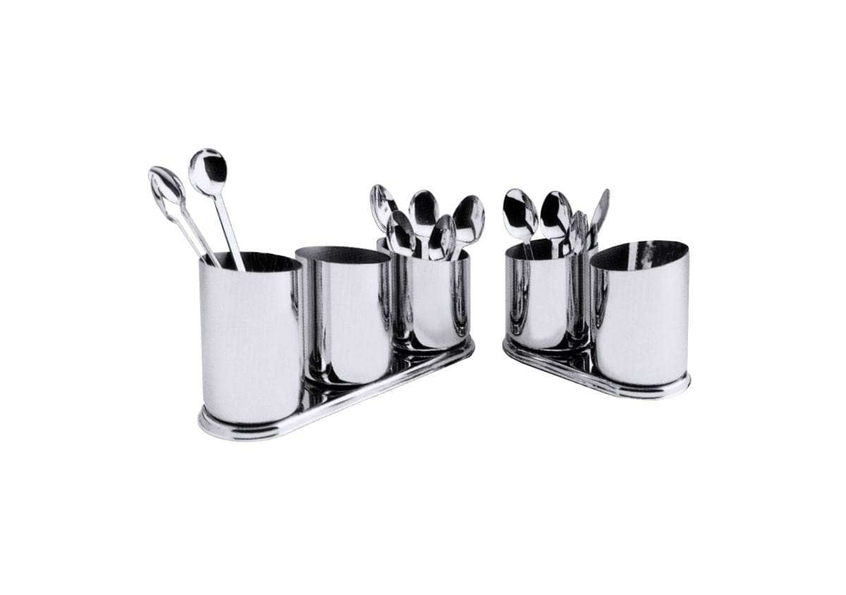 Löffelbecher-Flöte mit zwei Bechern L: 16,5cm B: 8cm H: 10,5cm