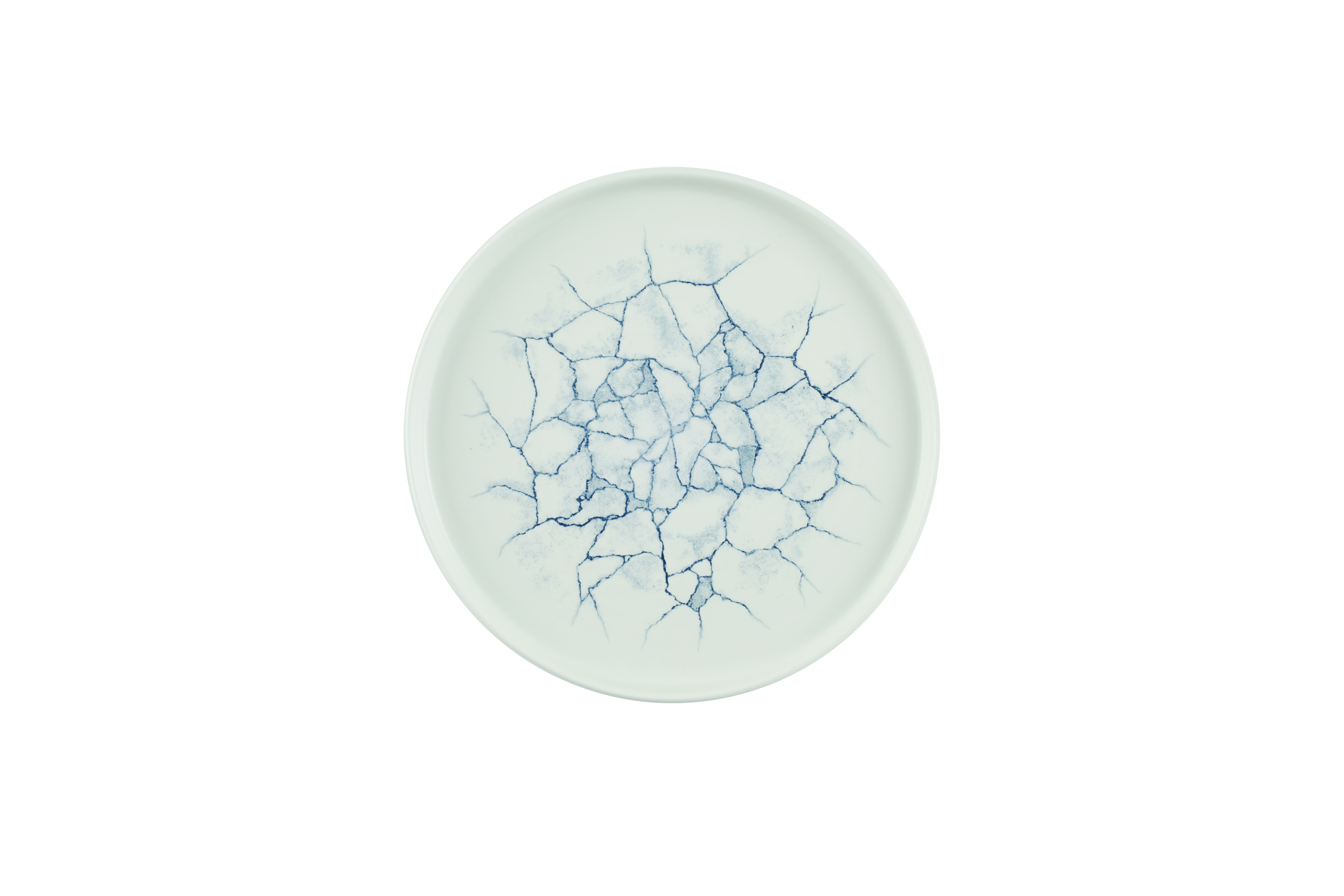 Teller flach walled 26cm KINTSUGI pearl grey