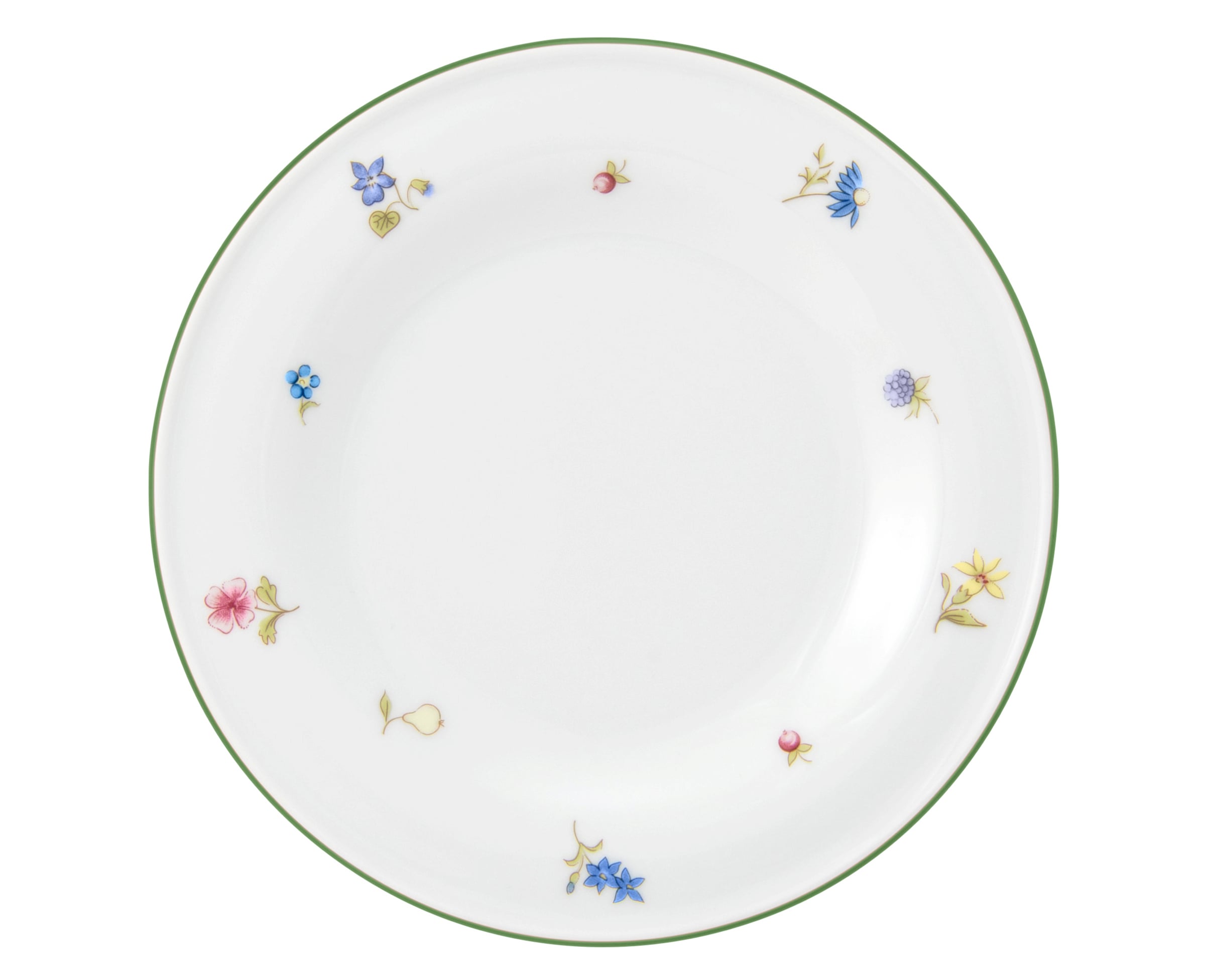 Teller rund flach 17cm COMMUNITY streublume grüne linie