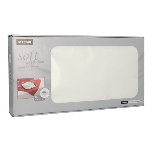 20 Stück Mitteldecken Airlaid 80x80cm SELECTION weiss