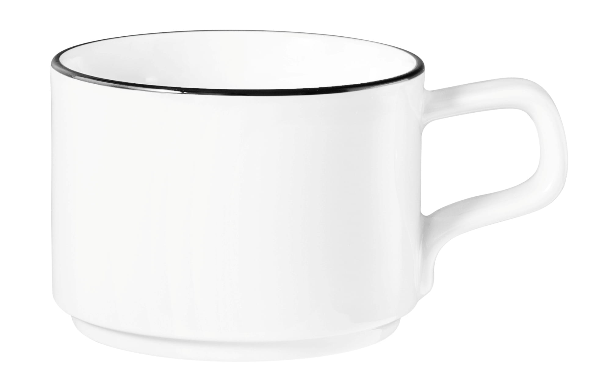 Kaffeetasse rund 0,18l GOOD MOOD black line