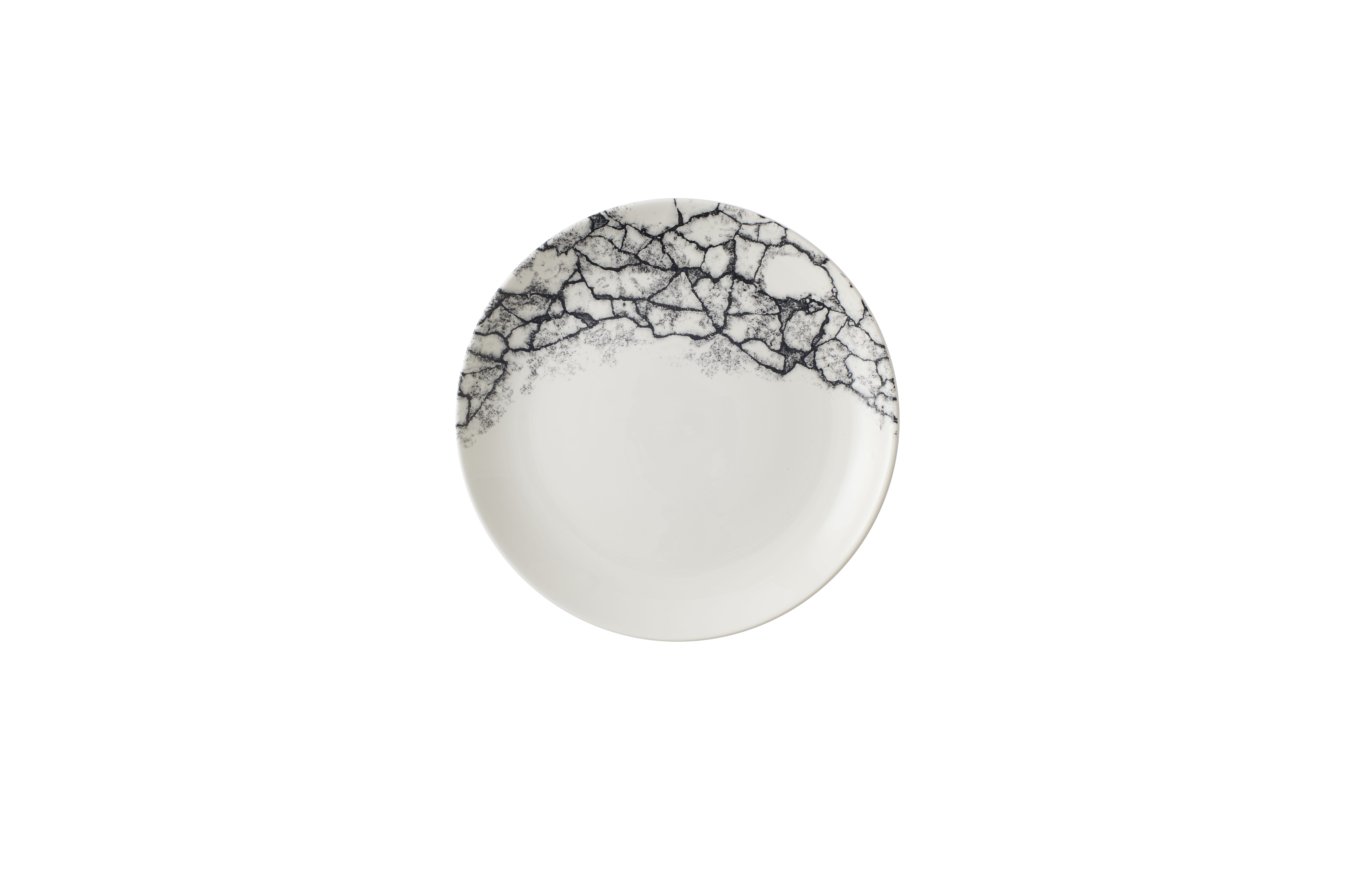 Teller flach coup 21,7cm KINTSUGI quartz black