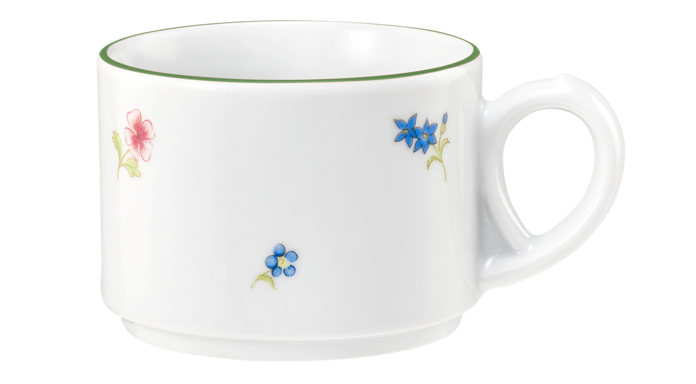 Kaffeetasse rund 0,18l COMMUNITY streublume grüne linie