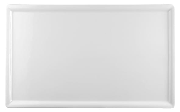 Platte eckig mit Fahne 53x32,5cm BUFFET GOURMET weiß