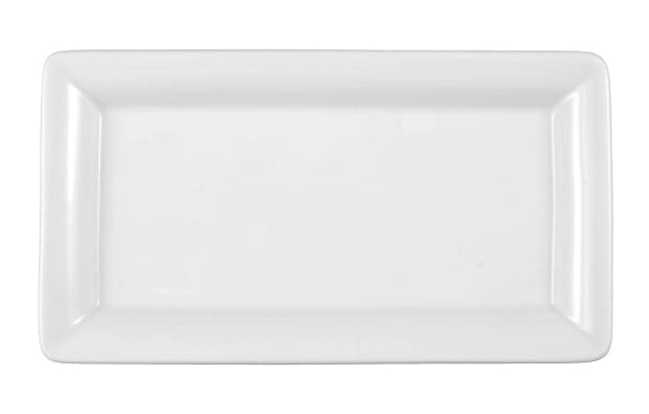 Platte eckig mit Fahne 25x14cm BUFFET GOURMET weiß